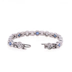 10k Sapphire & Diamond Bracelet