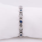 10k Sapphire & Diamond Bracelet