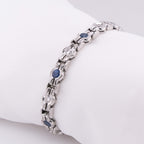10k Sapphire & Diamond Bracelet