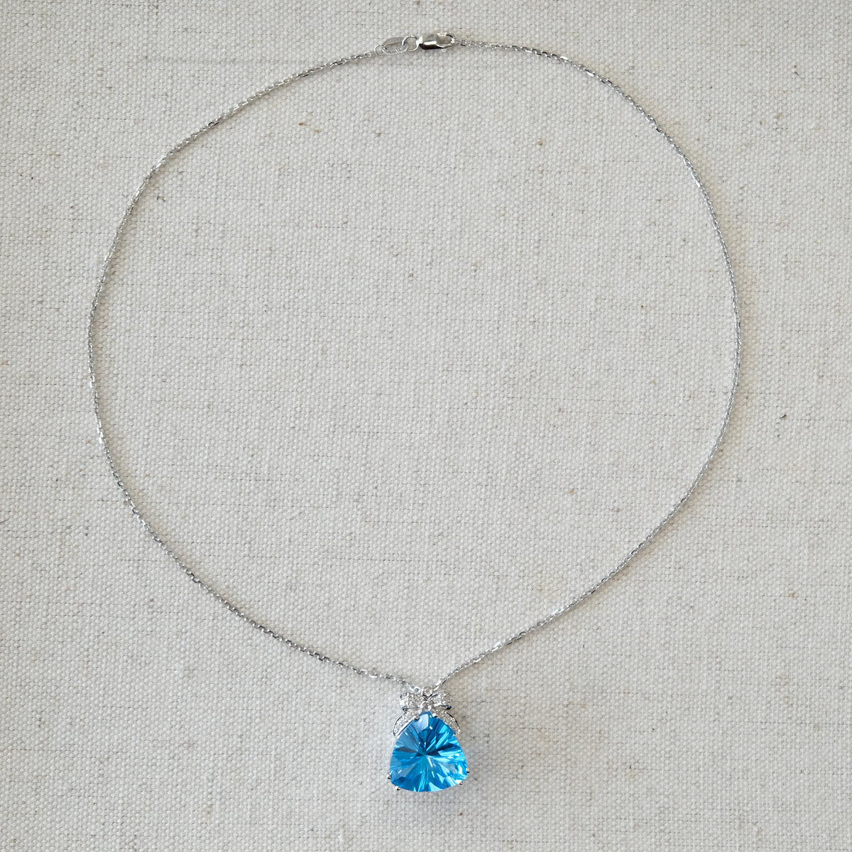 14k Topaz & Diamond Necklace