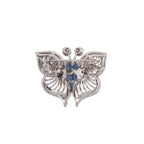 18k Sapphire & Diamond Butterfly Brooch