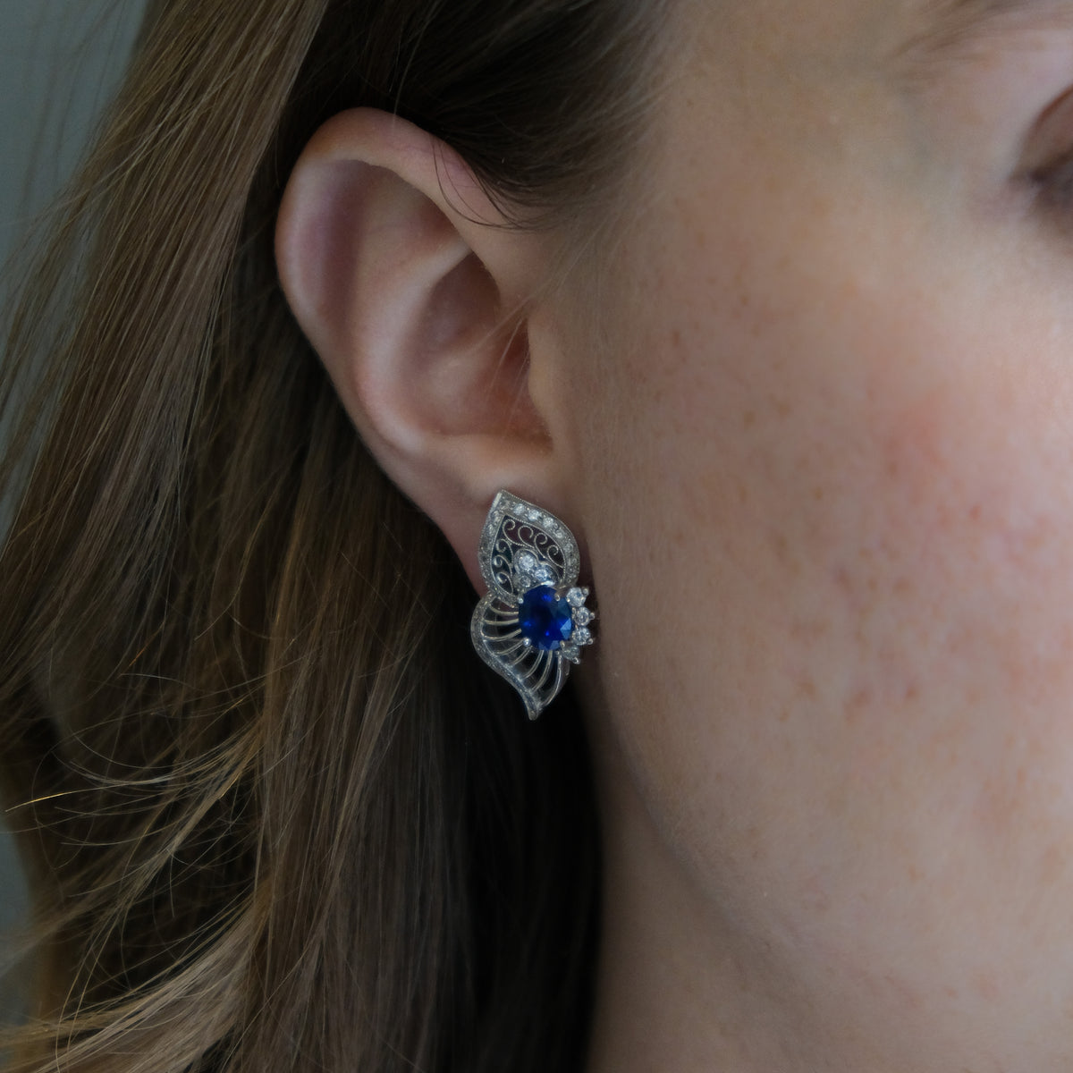 14k French Back Butterfly Earrings