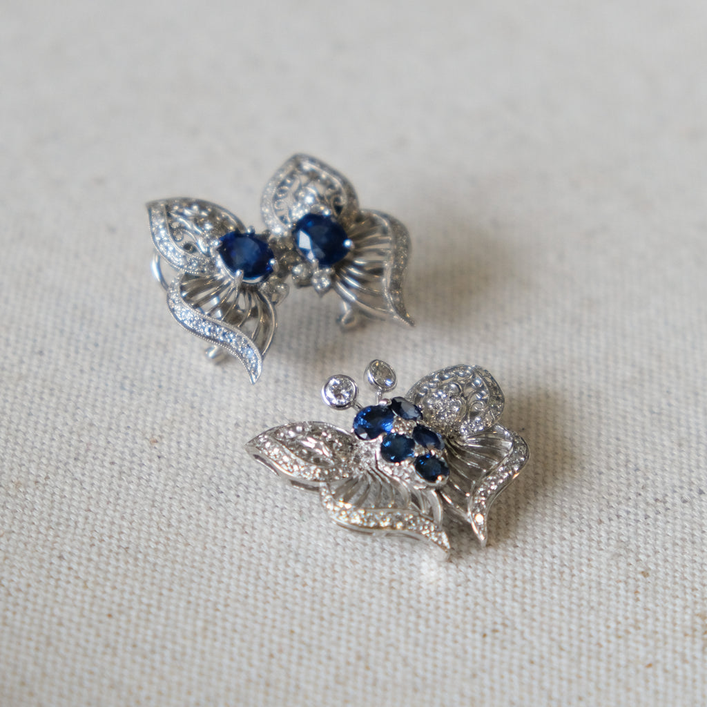 14k French Back Butterfly Earrings