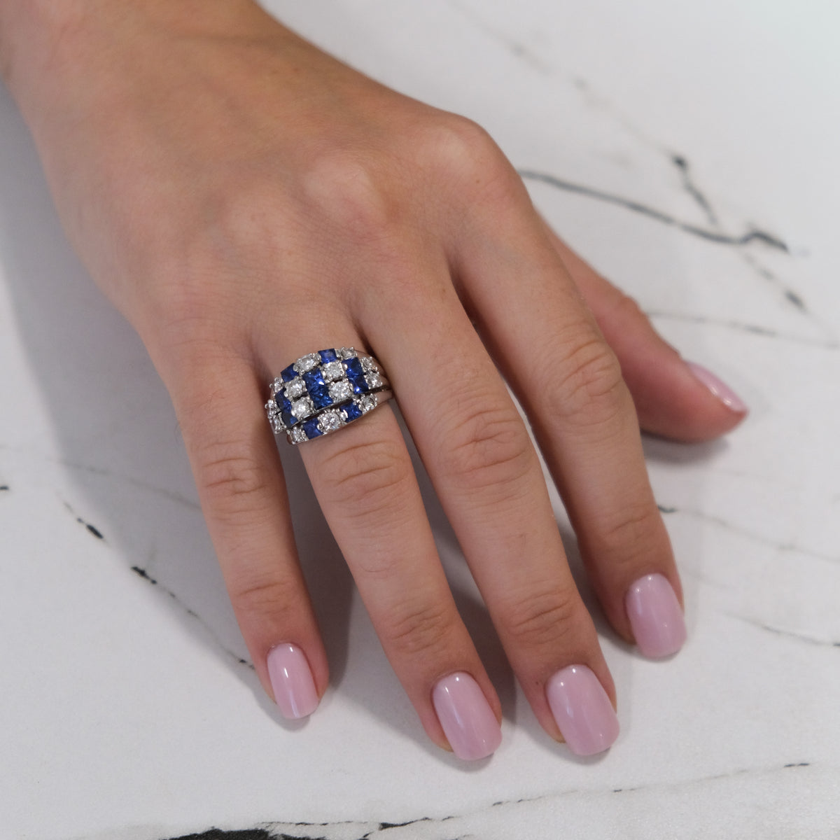 18k Sapphire and Diamond Ring
