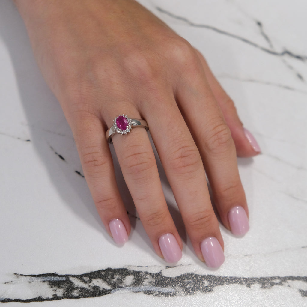 14k Pink Sapphire Cocktail Ring