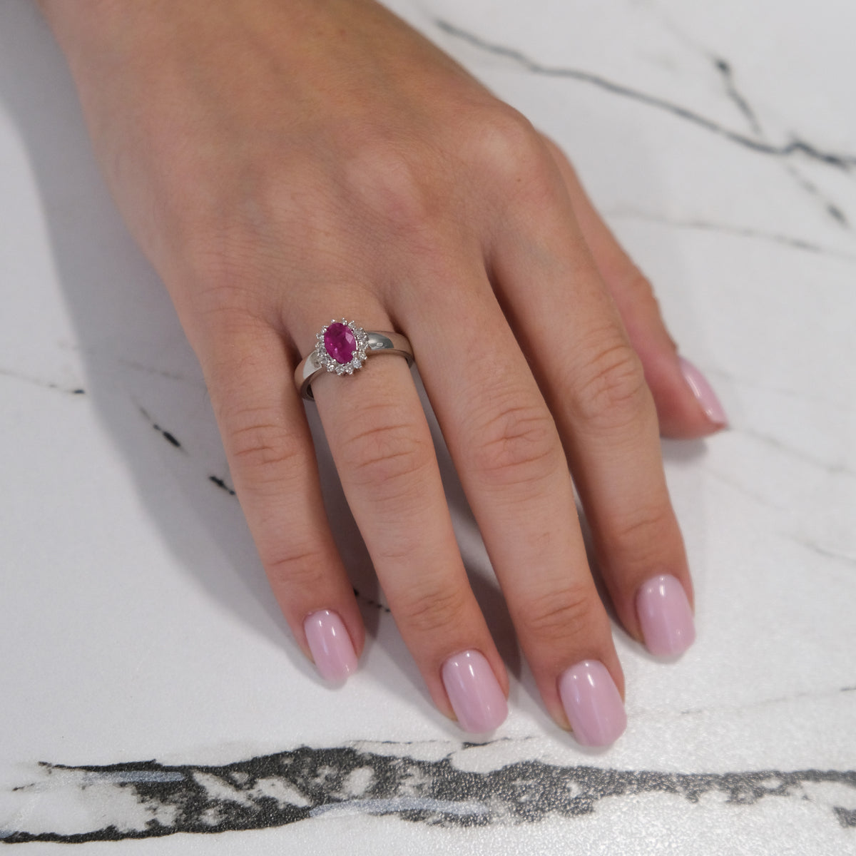 14k Pink Sapphire Cocktail Ring