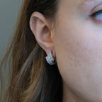 14k French Back Diamond Earrings