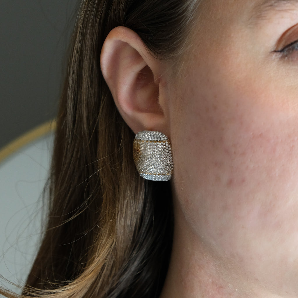 18k Pavé Diamond Earrings