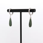 18k Tsavorite & Diamond Earrings
