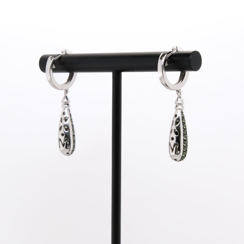 18k Tsavorite & Diamond Earrings