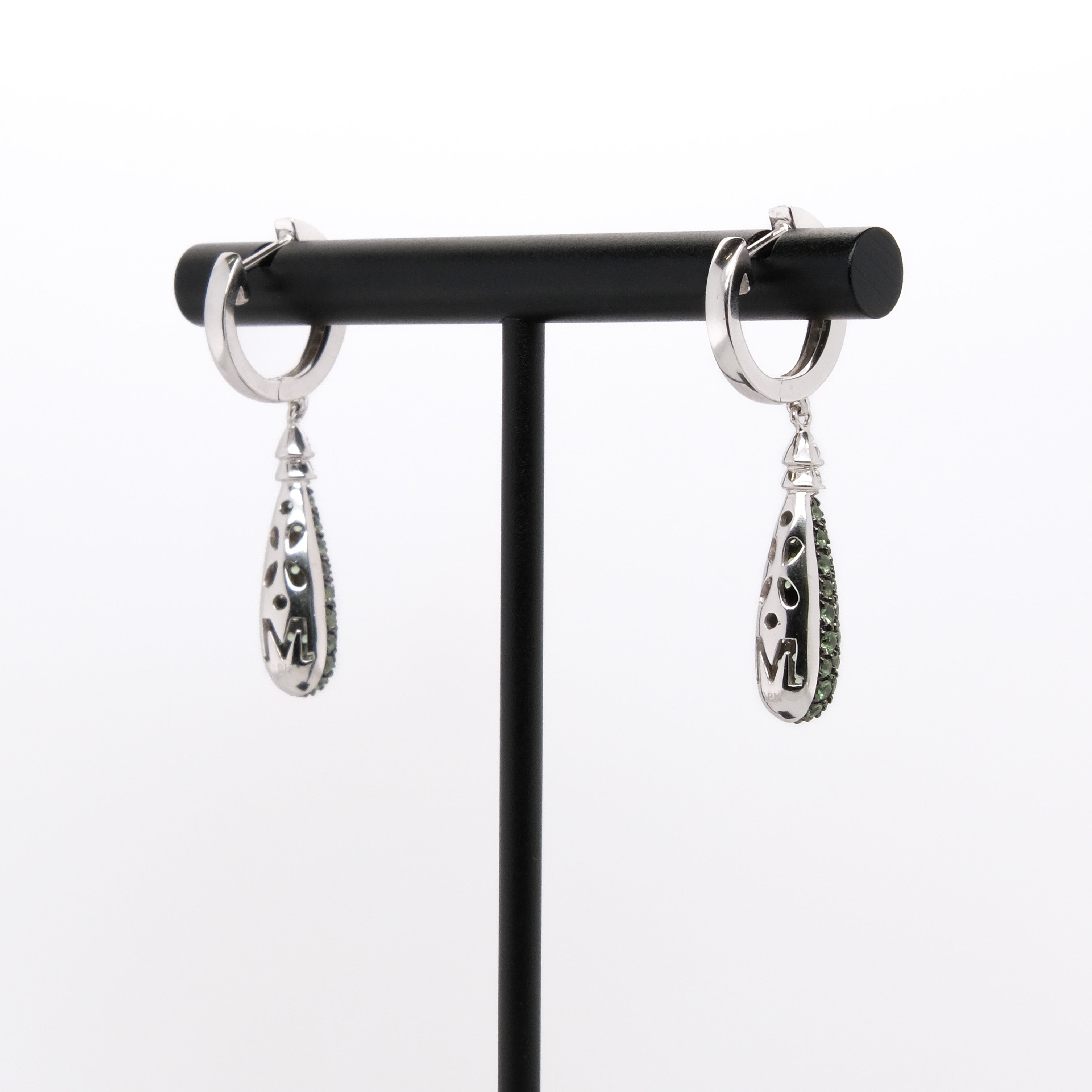 18k Tsavorite & Diamond Earrings