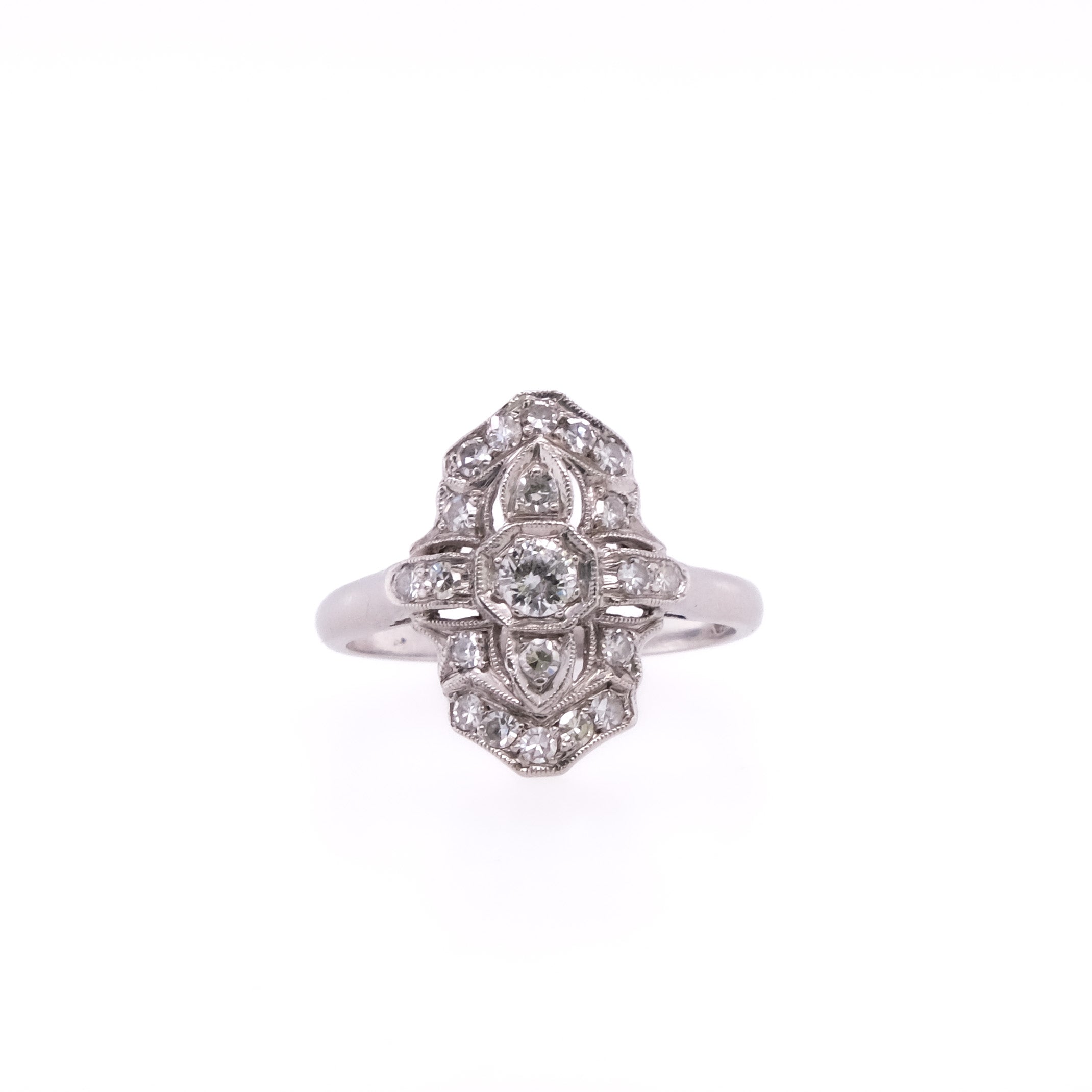 Platinum Art Deco Diamond Ring