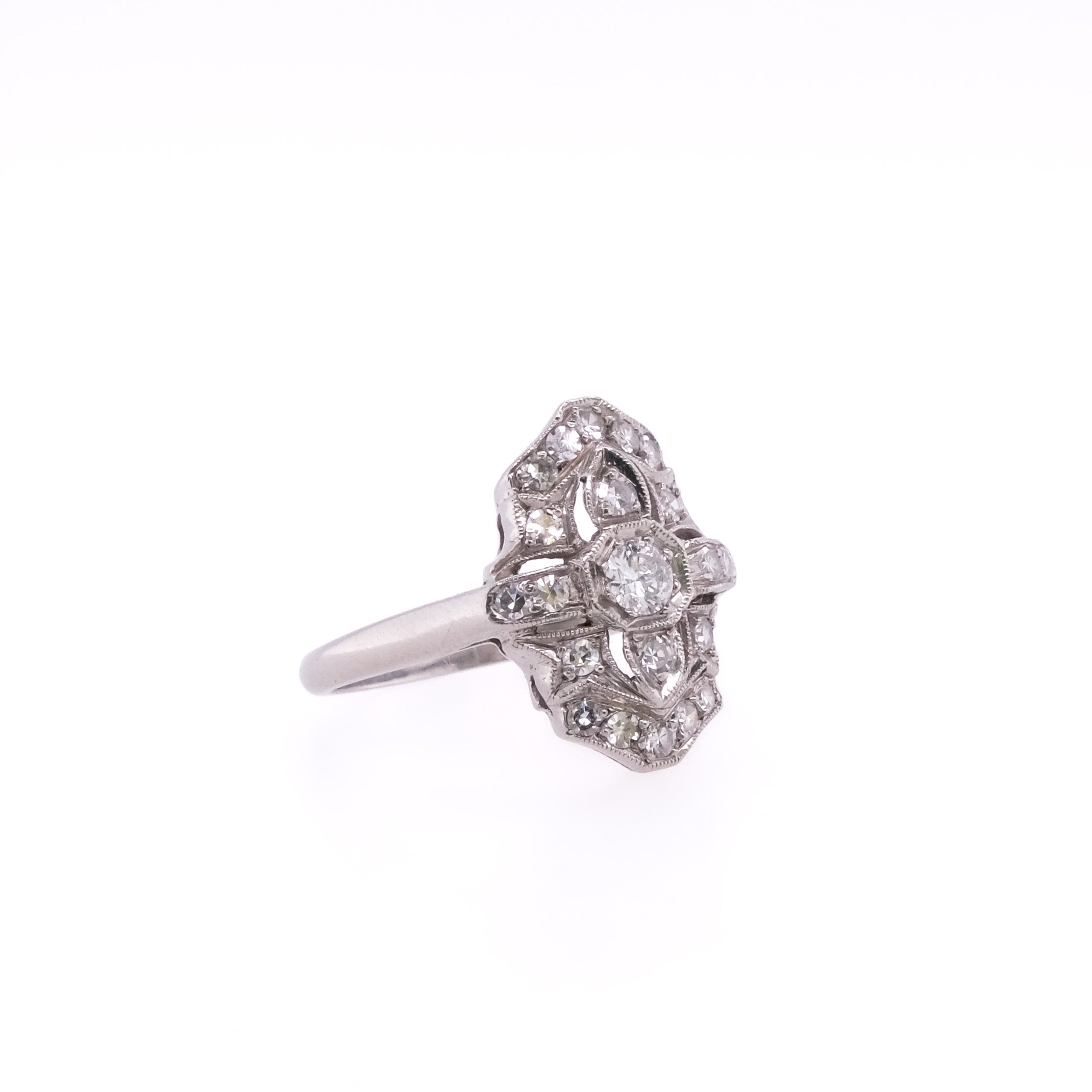 Platinum Art Deco Diamond Ring
