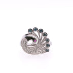 14k Peacock Diamond Cocktail Ring