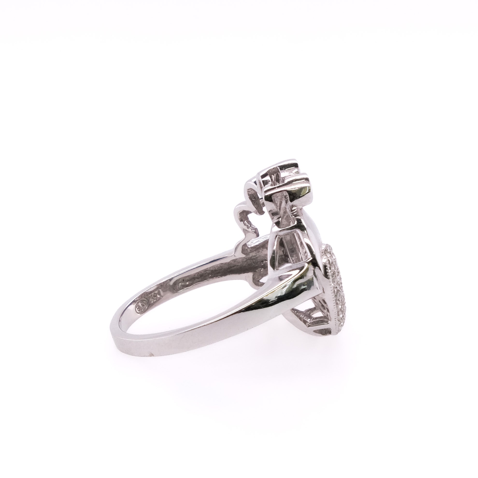 14k Peacock Diamond Cocktail Ring