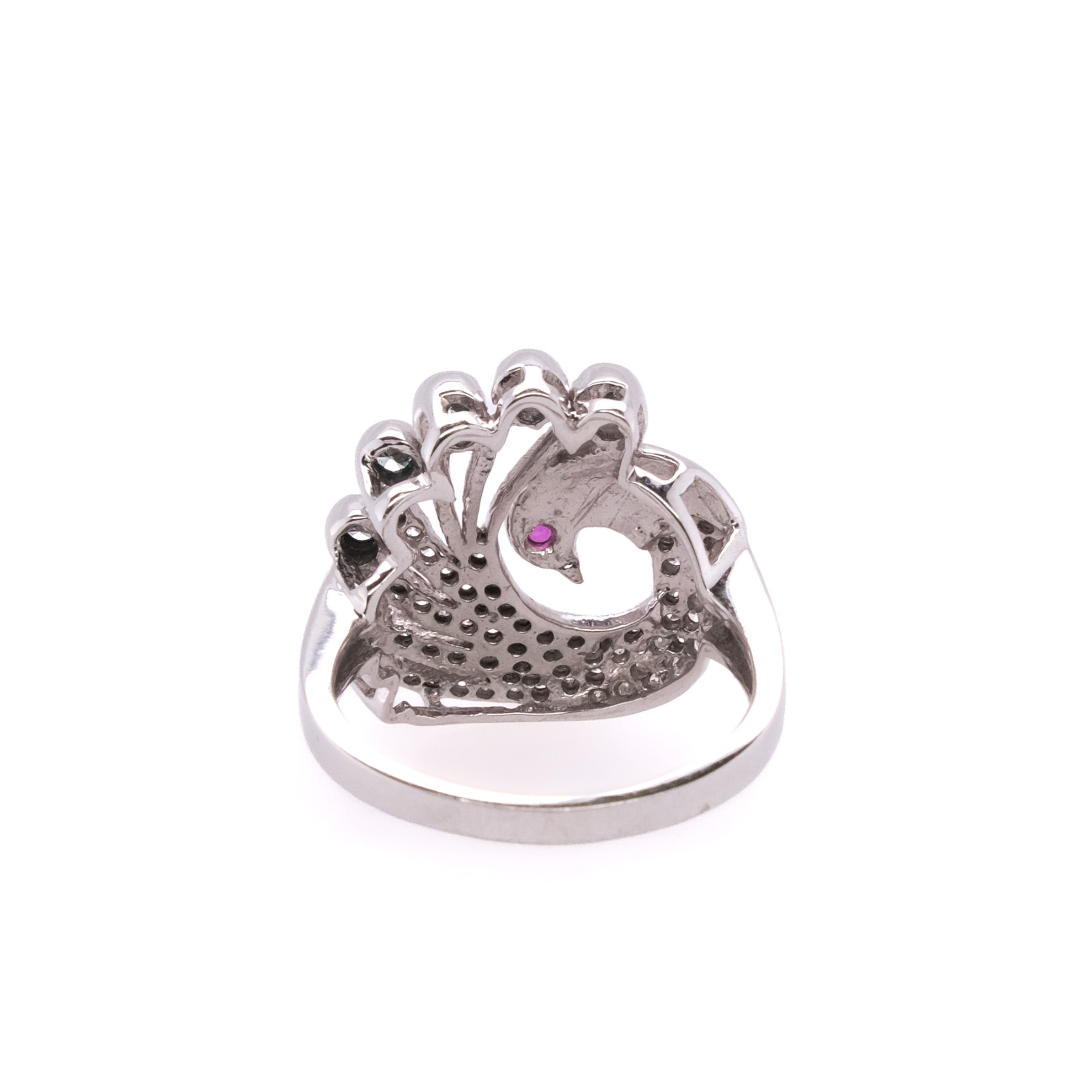 14k Peacock Diamond Cocktail Ring