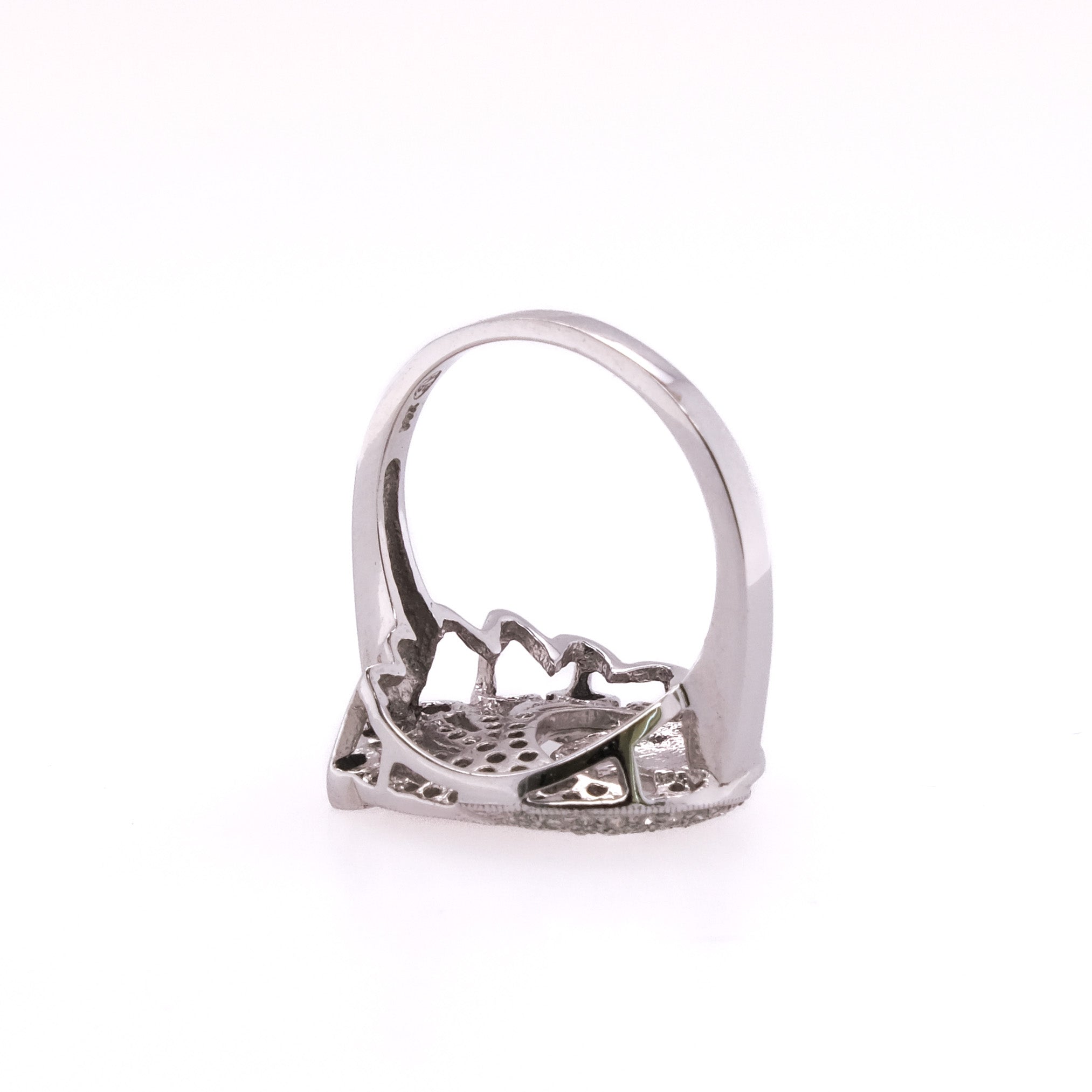 14k Peacock Diamond Cocktail Ring