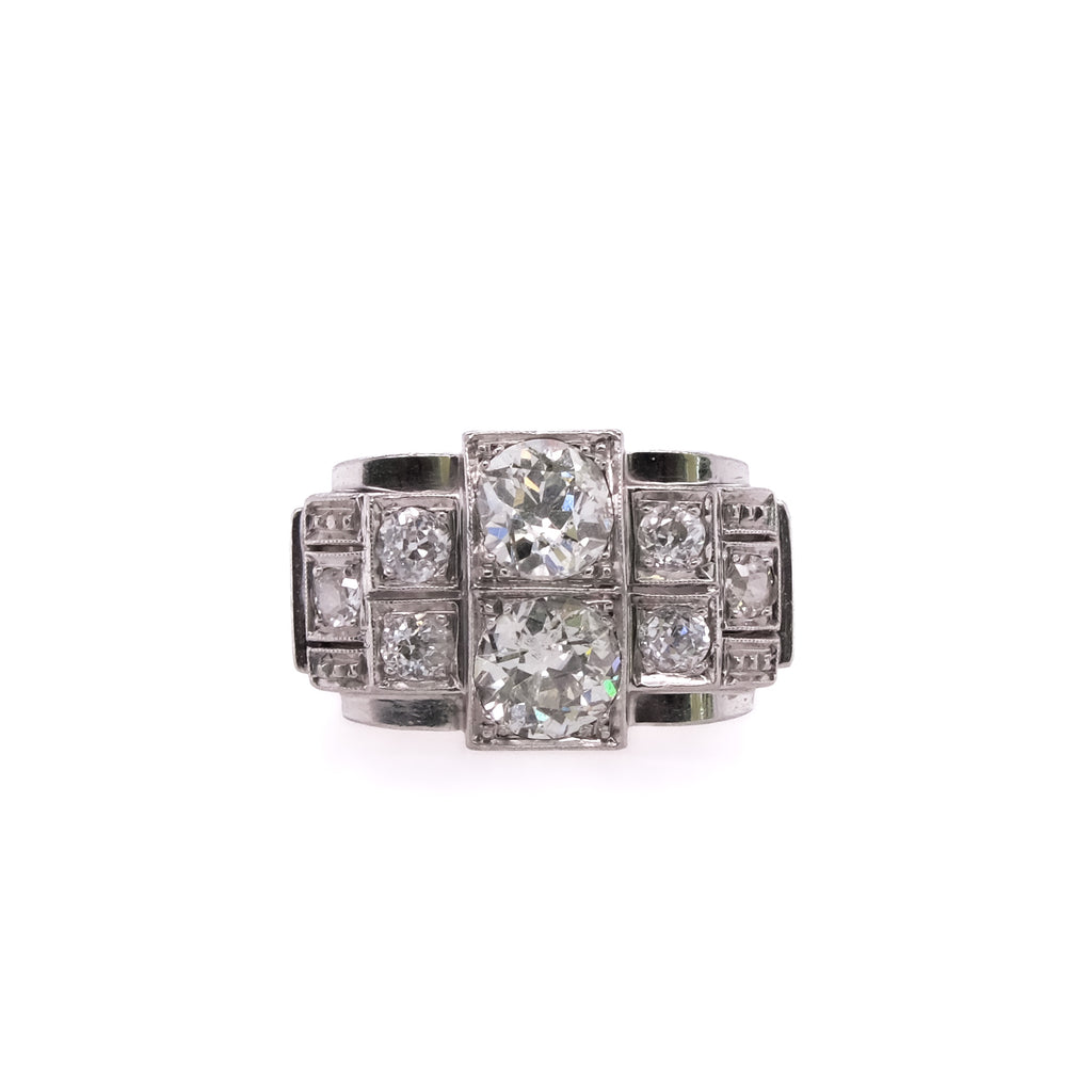 14k Art Deco Diamond Ring