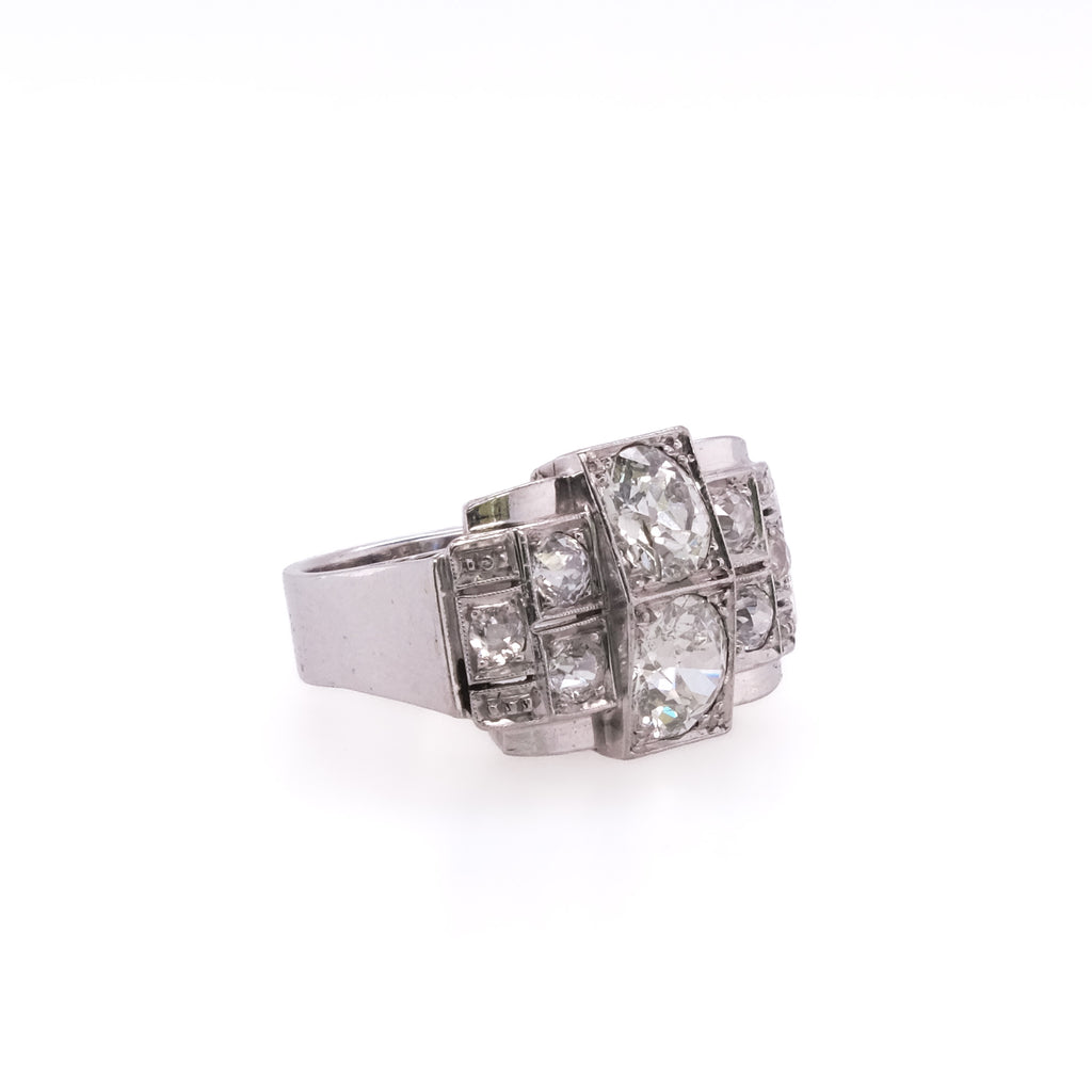 14k Art Deco Diamond Ring