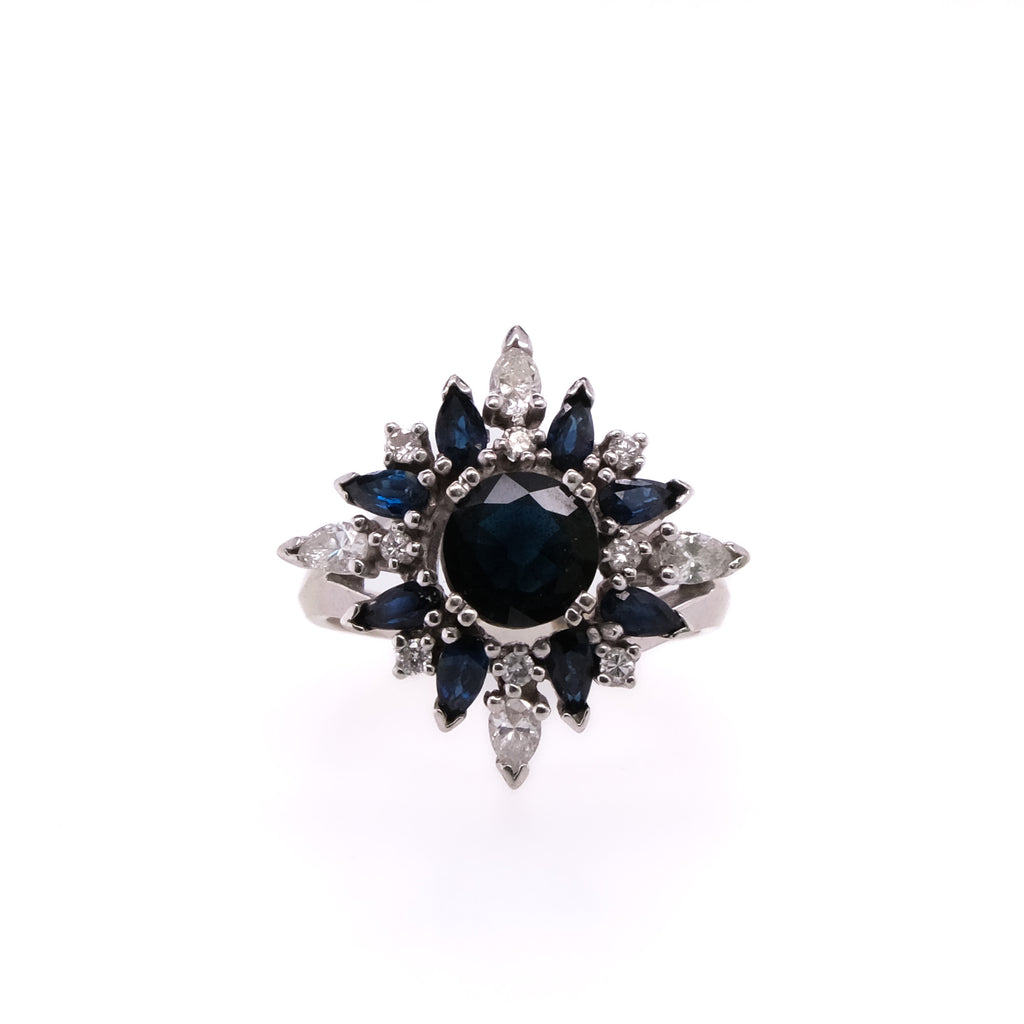 18k Sapphire & Diamond Cocktail Ring