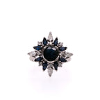 18k Sapphire & Diamond Cocktail Ring