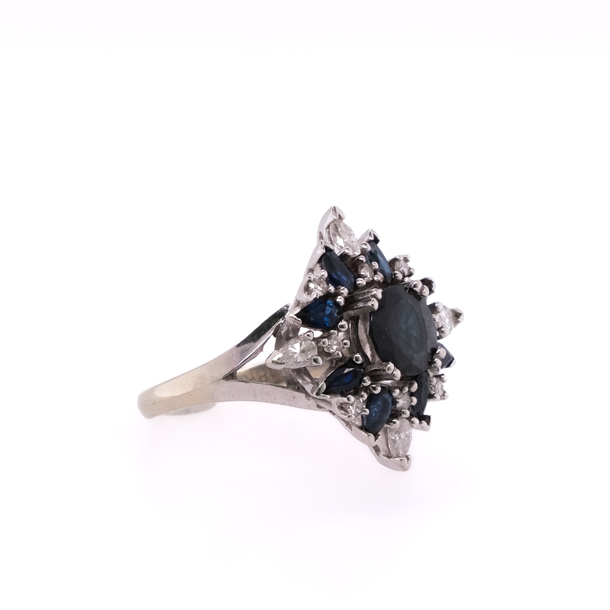 18k Sapphire & Diamond Cocktail Ring
