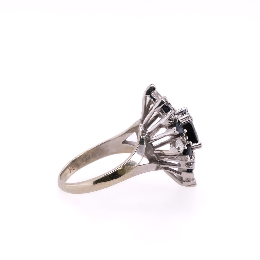 18k Sapphire & Diamond Cocktail Ring