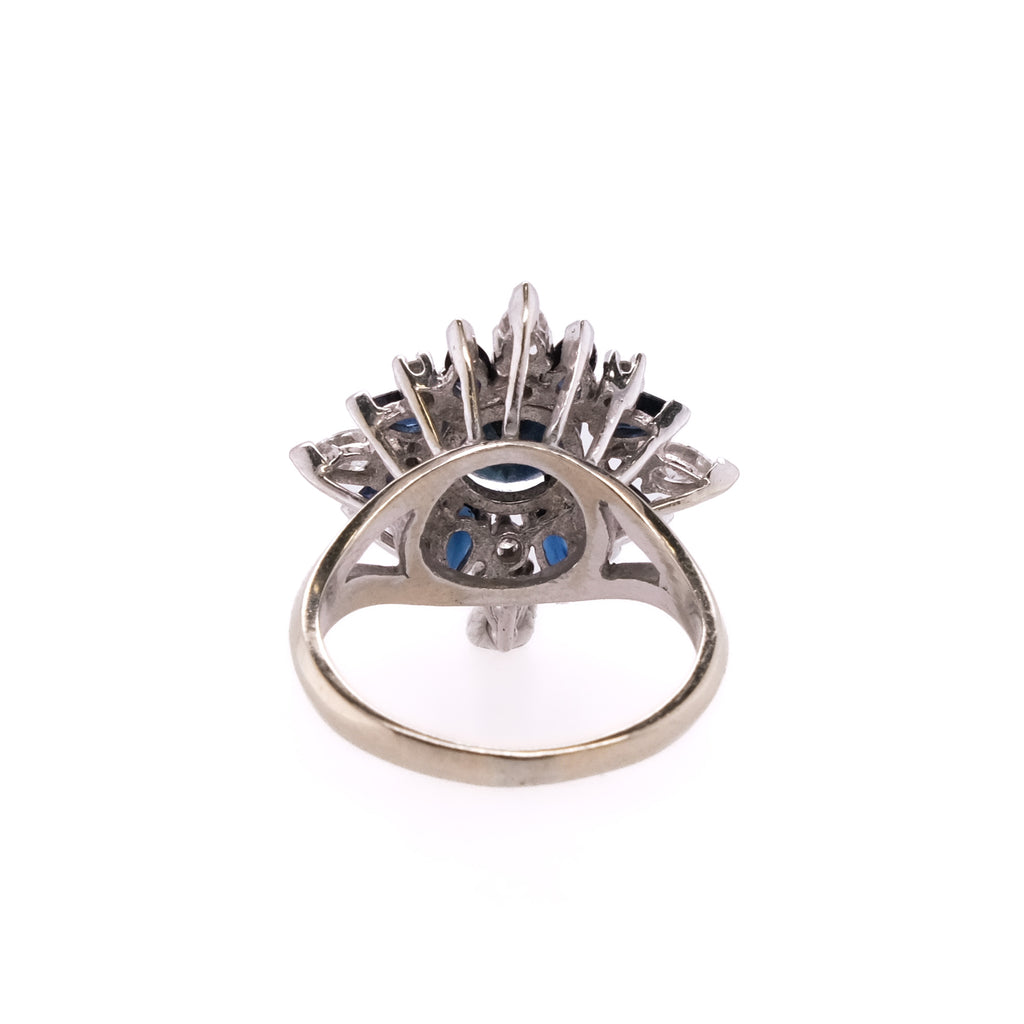 18k Sapphire & Diamond Cocktail Ring