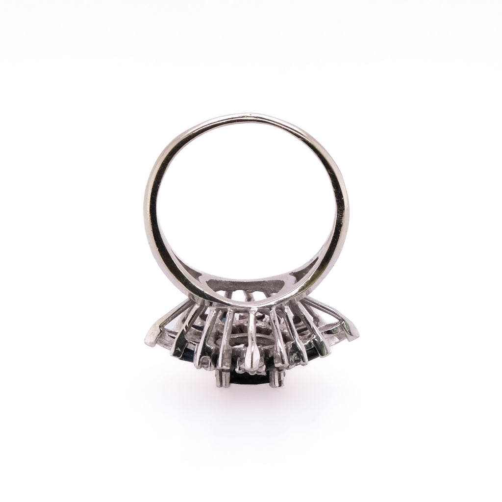 18k Sapphire & Diamond Cocktail Ring