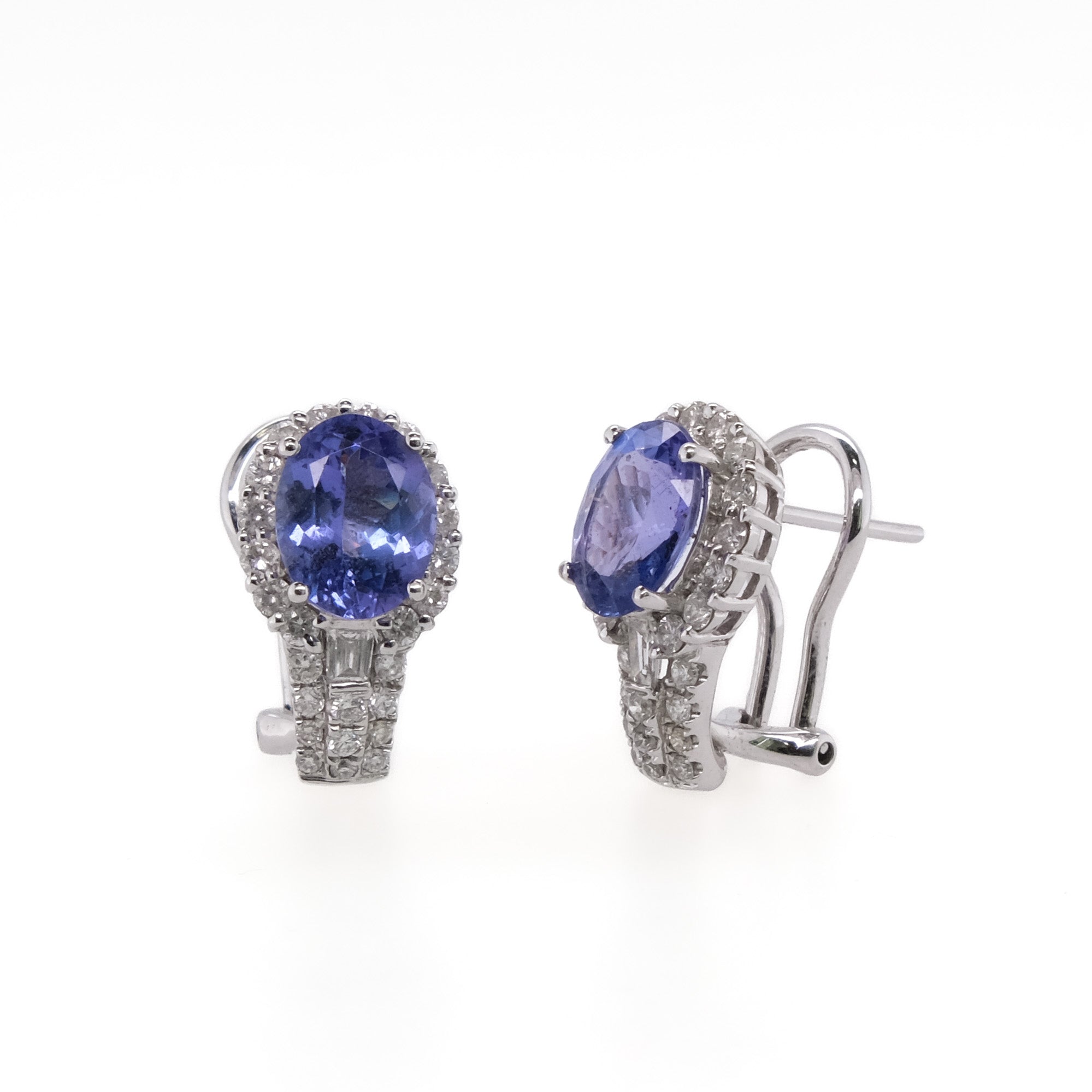 14k Tanzanite & Diamond Earrings
