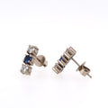 14k Sapphire & Diamond Earrings