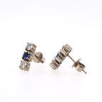 14k Sapphire & Diamond Earrings