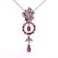 14k Pink Tourmaline & Diamond Pendant