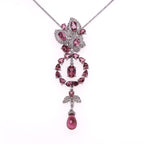 14k Pink Tourmaline & Diamond Pendant