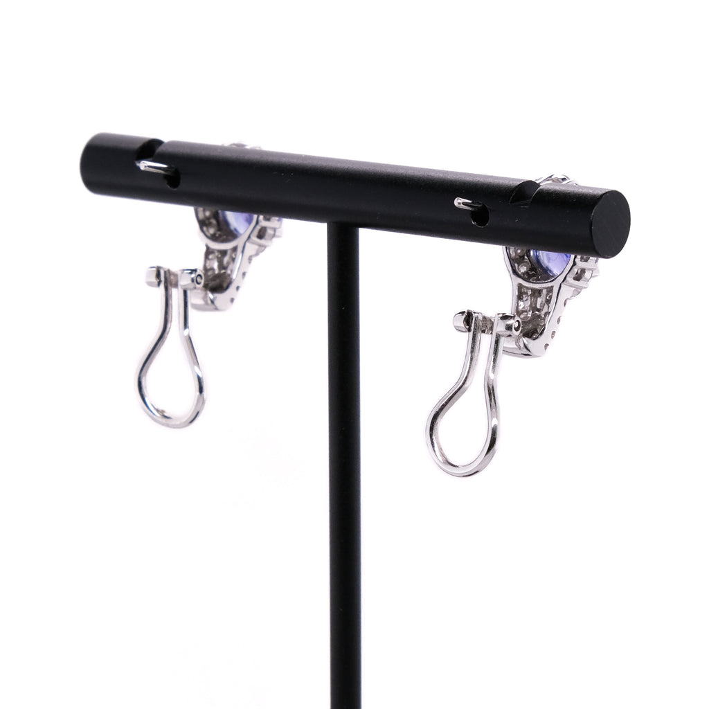 14k Tanzanite & Diamond Earrings