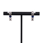 14k Sapphire & Diamond Earrings