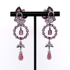 14k Pink Tourmaline & Diamond Earrings