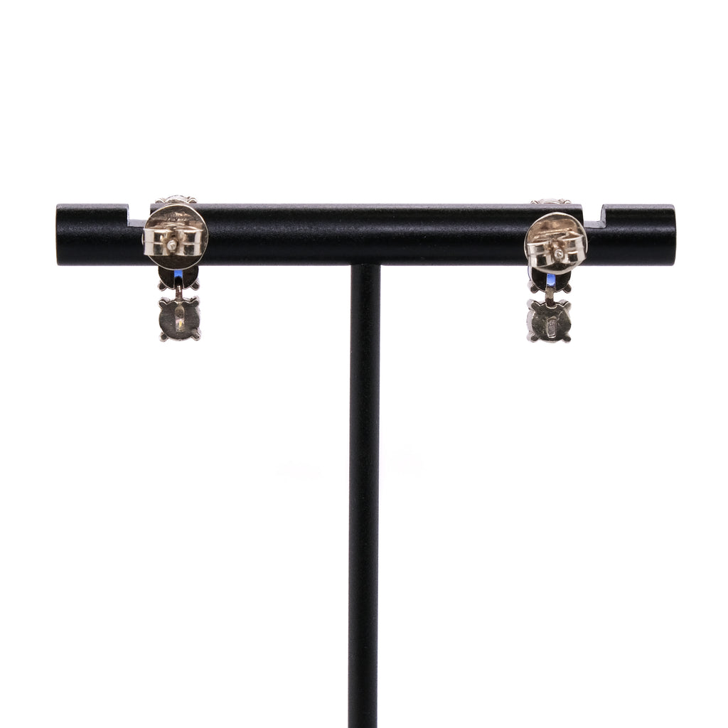 14k Sapphire & Diamond Earrings