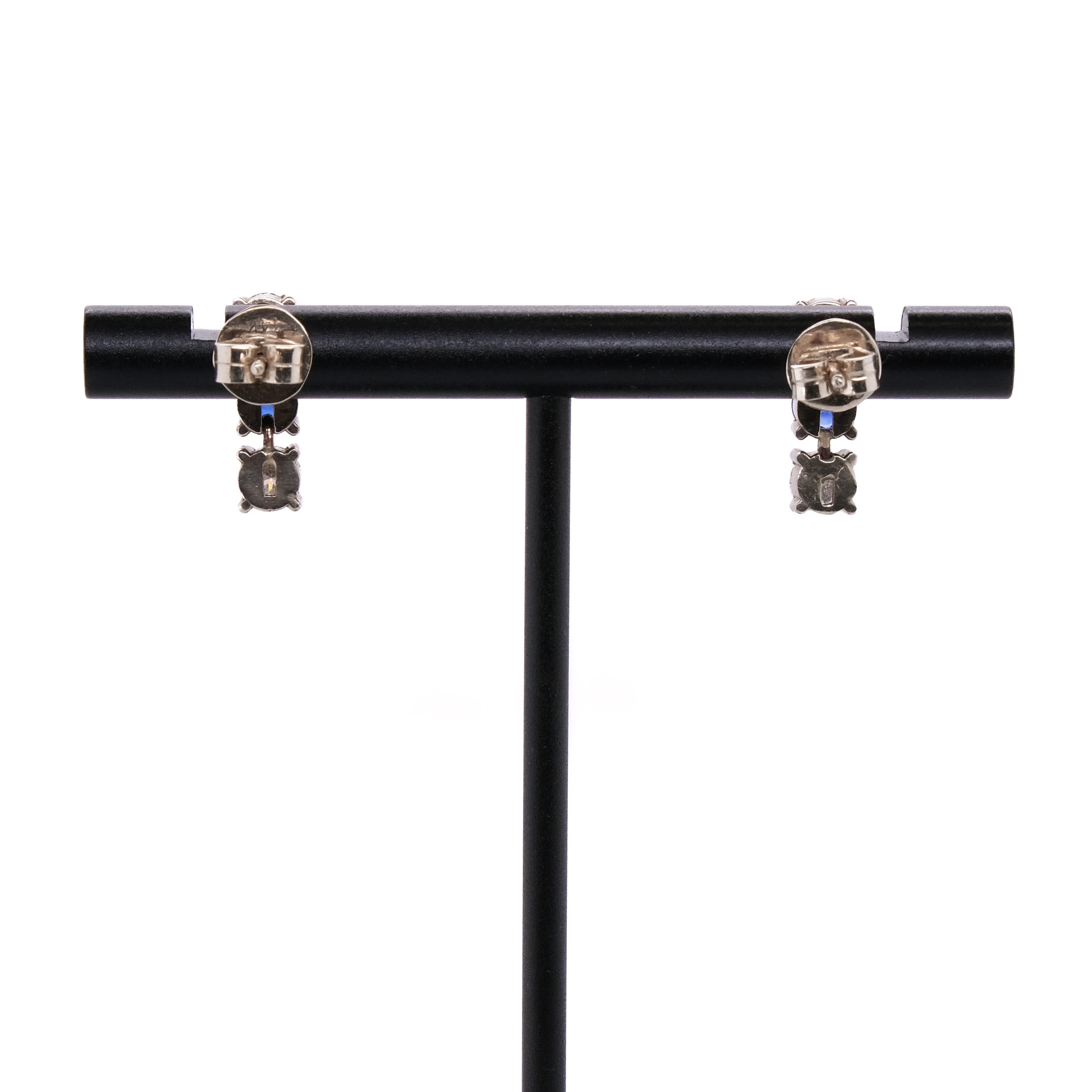 14k Sapphire & Diamond Earrings