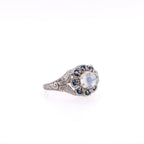 14k Moonstone & Sapphire Ring