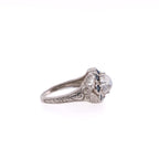 14k Moonstone & Sapphire Ring