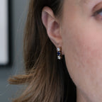 14k Sapphire & Diamond Earrings