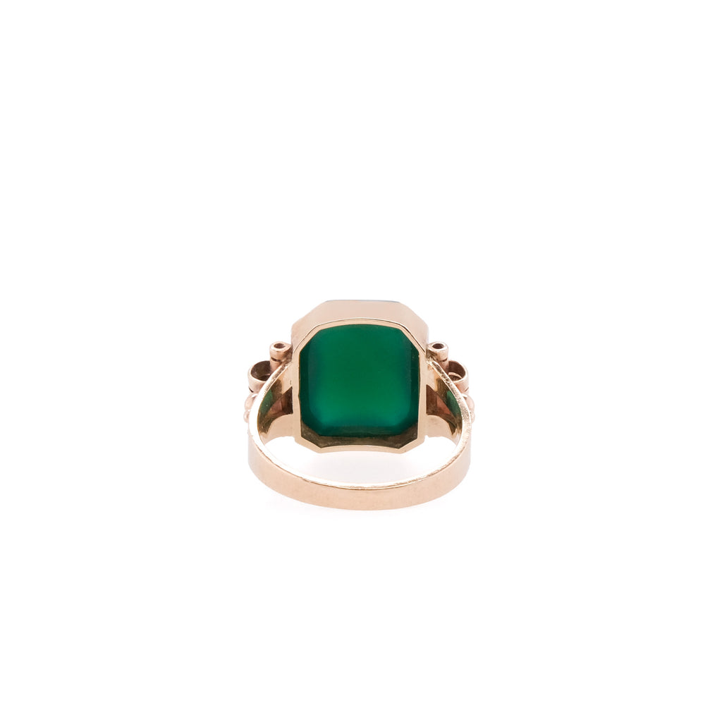 10k Chrysoprase Ring