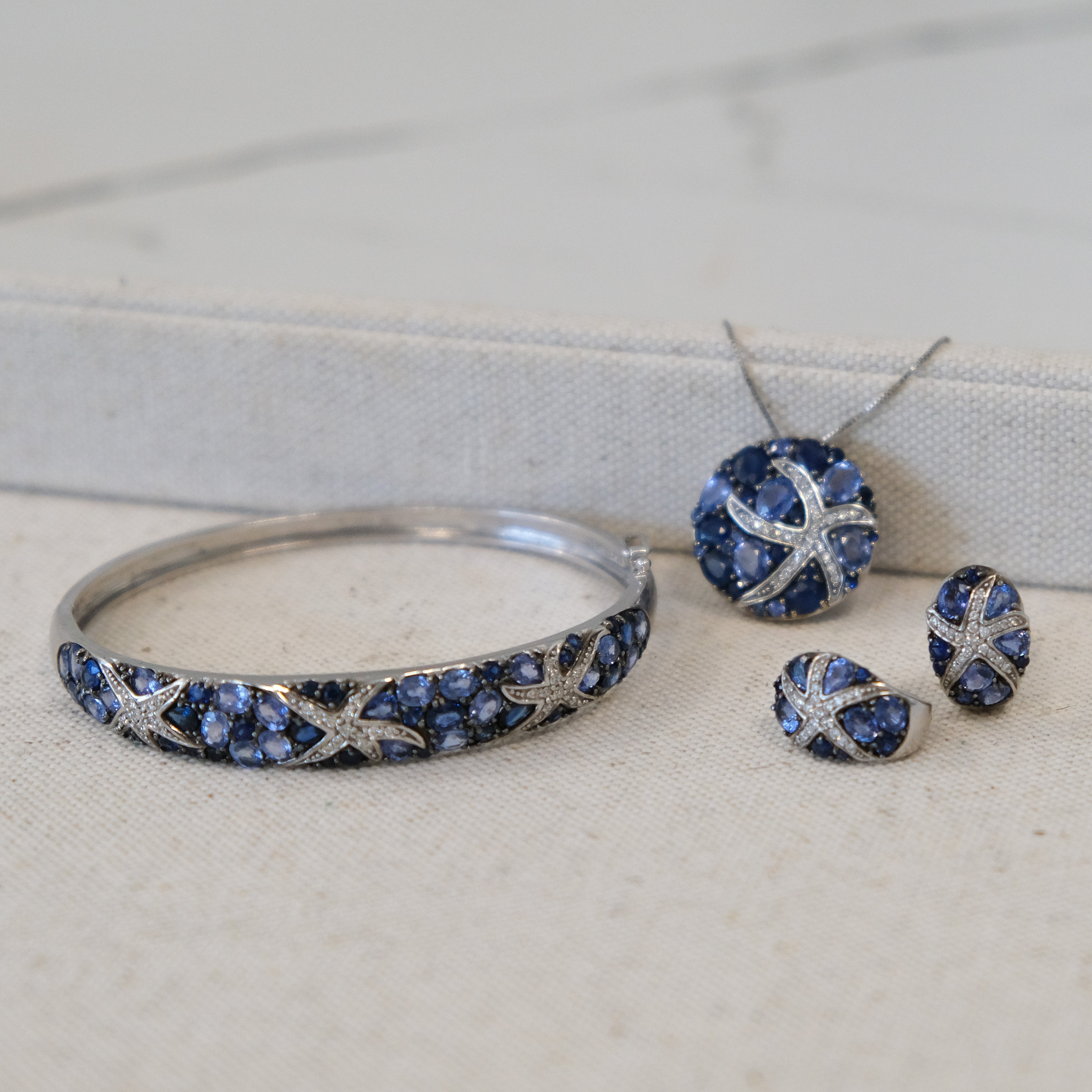14k Effy Sapphire & Diamond Set