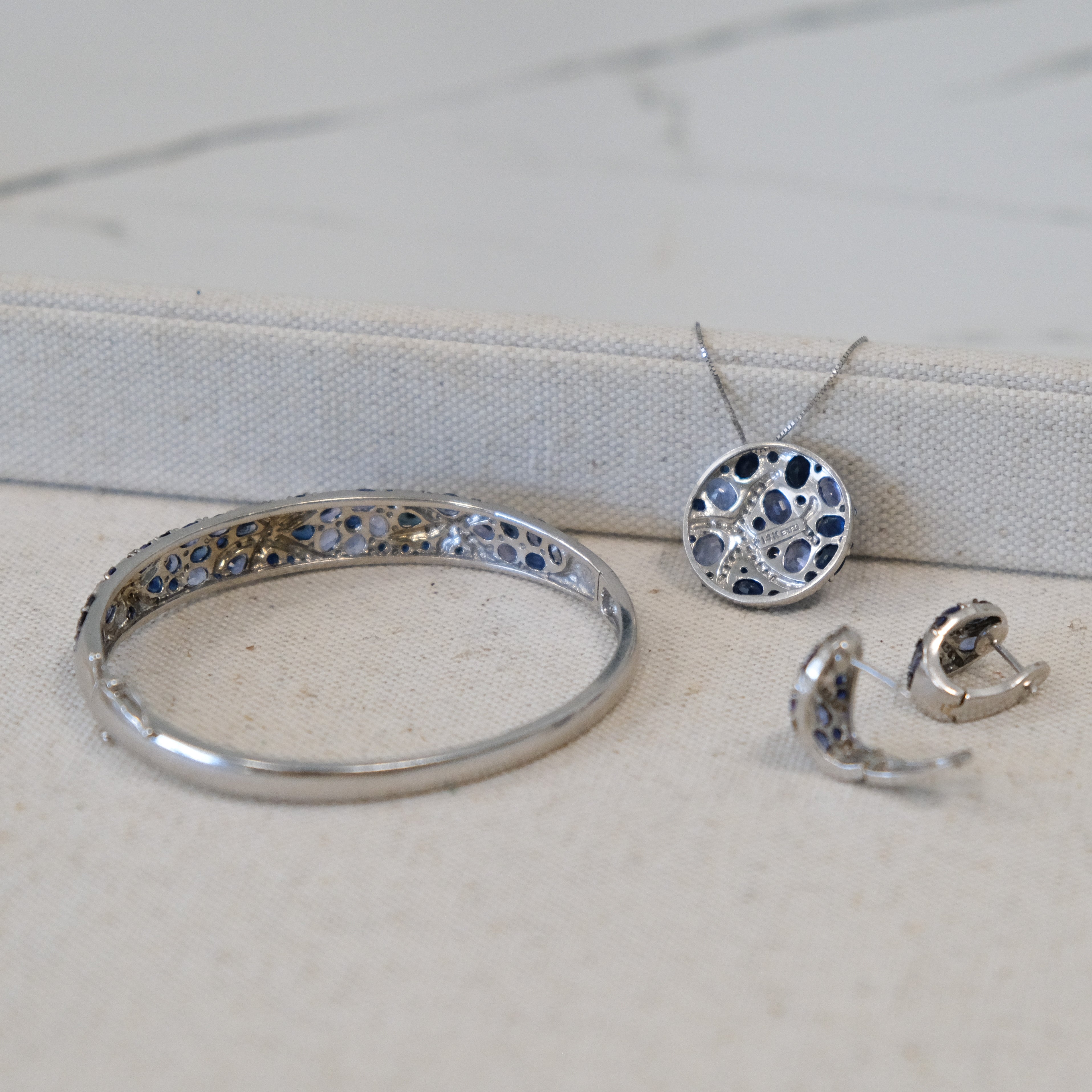 14k Effy Sapphire & Diamond Set