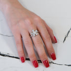18k Floral Diamond Ring