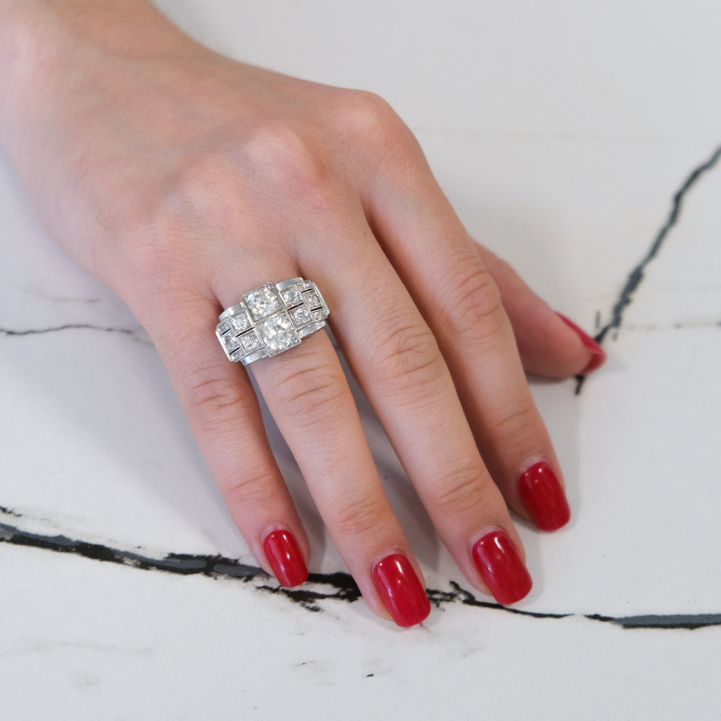 14k Art Deco Diamond Ring
