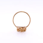 14k Pearl Seed Flower Ruby Ring