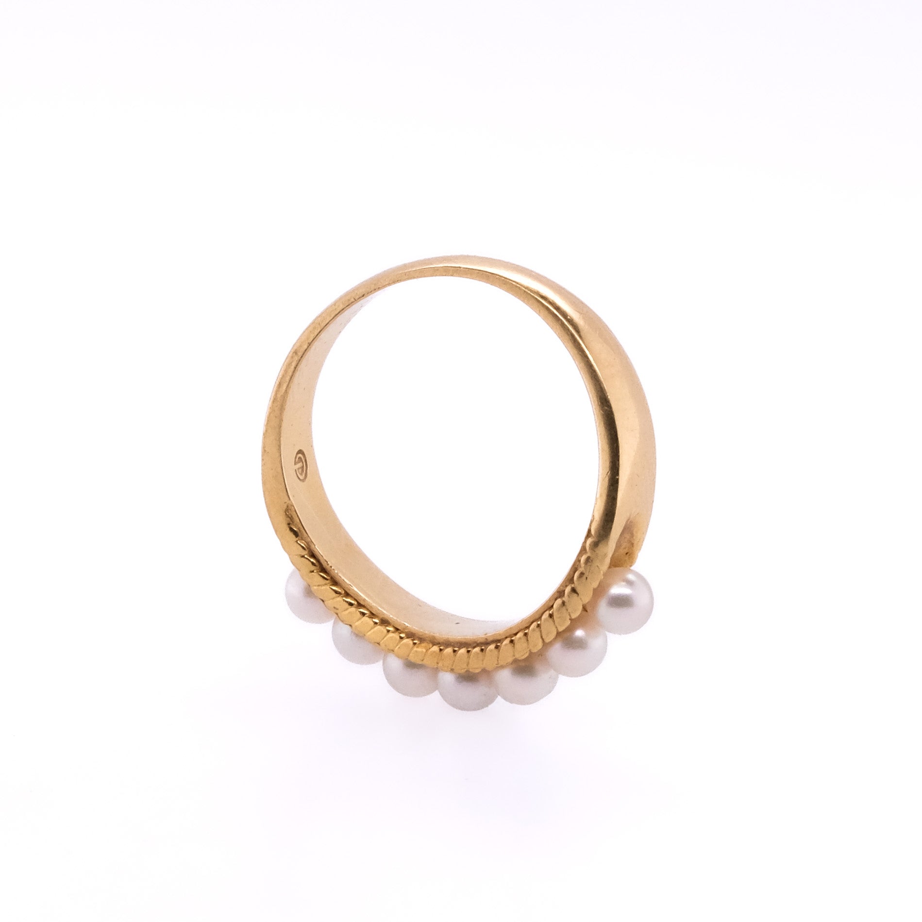 18k Pearl Seed Ring