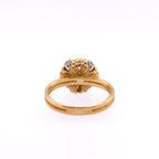 18k Ruby & Diamond Flower Ring